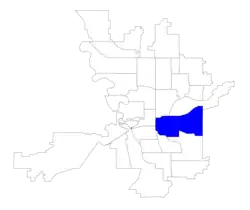 Location within the city of Spokane