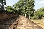 Lower terrace with elephant sculpture