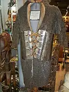 Indian (Mughal) riveted mail and plate coat zirah bagtar. Armour of this type was introduced into India under the Mughals.