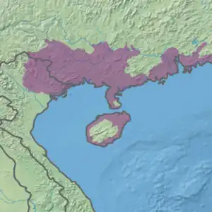 Ecoregion territory (in purple)