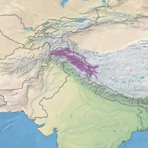 Ecoregion territory (in purple)