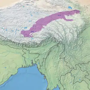 Ecoregion territory (in purple)