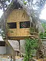 A bamboo and palm thatch house in Ecuador