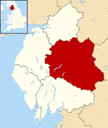 Shown within Cumbria