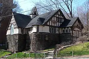 Looking northwest at Edgehill Church of Spuyten Duyvil