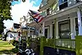 Edgerton's streets are filled with flags of different countries, states, and territories of origin, like this Puerto Rican flag.