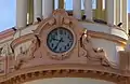 Clock with statues representing Day and Night