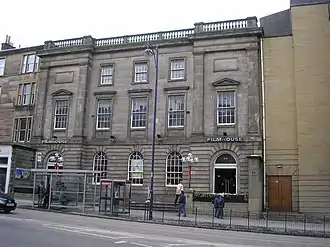 neoclassical stone facade