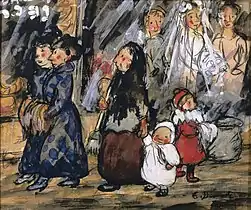 Bridal Shop, c. 1913, watercolor, gouache, and charcoal on paper