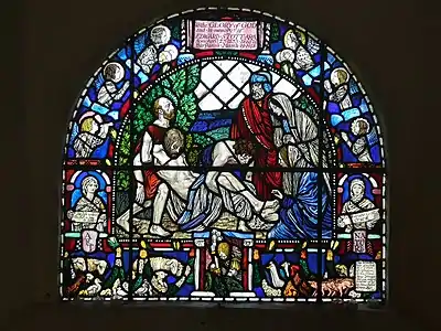 Stained-glass memorial for Edward Stott ARA at St Michael's Church, Amberley, West Sussex