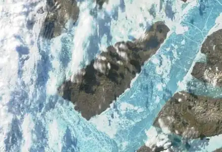 Terra/MODIS satellite image of Eglinton Island