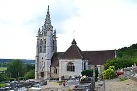 The church in Beaumontel