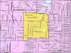 U.S. Census map of Egypt Lake-Leto CDP, Florida