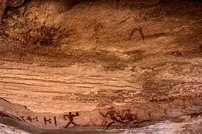 Rock paintings of Iheren: Camel period, the final period of rock art in the Sahara. with  inscriptions in Tifinagh