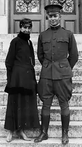 Mamie with Dwight in his military uniform