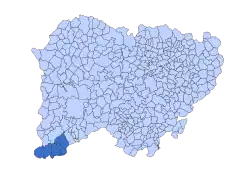 Location in Salamanca