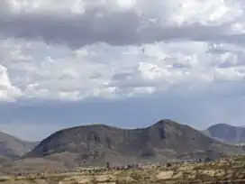 Mount K'ili K'ili in Tacachi Municipality seen from Arani as "sleeping elephant"