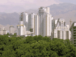 Modern highrises of Elahieh in Shemiran, Tehran, Iran