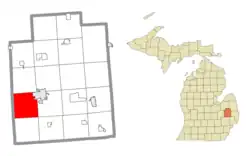 Location within Lapeer County