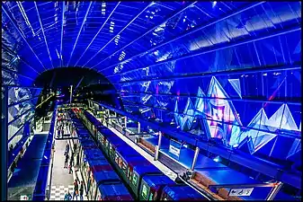 U-Bahn platforms at night