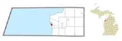 Location within Benzie County