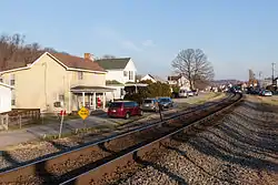 Looking east along Railroad St