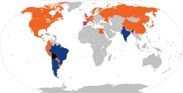 Results among voters abroad.