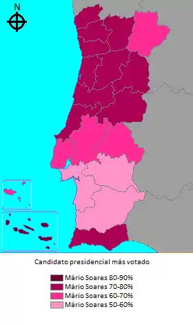 Strongest candidate by electoral district.