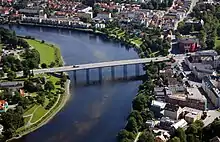 View of the bridge from the air