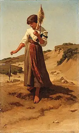 Peasant Girl Spinning (1867)