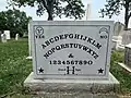 Gravestone rear detail