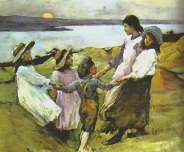 Ring a Ring O'Roses, 1880, oil on canvas