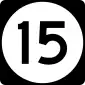 Route 15 marker