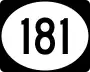 Route 181 marker