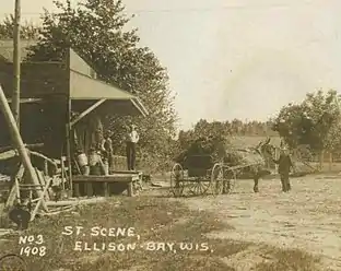 1908 postcard depicting Ellison Bay