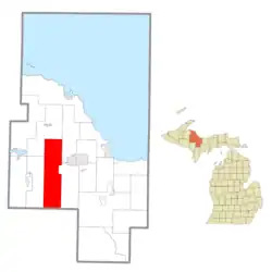 Location within Marquette County