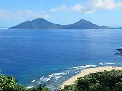 A view of the East part of Emae as seen from Makura.