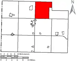 Location of Emerald Township in Paulding County