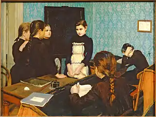 New Girl at School (1892), oil on canvas – State Tretyakov Gallery