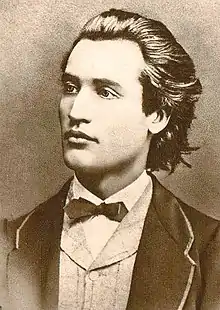 Image 18Mihai Eminescu, national poet of Romania and Moldova (from Culture of Romania)