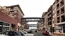 Pedestrian bridges inside complex