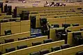 Empty desks at Parliament House