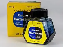 Encre Waterman Bleu-Noire