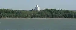 Enders, seen from the south across Enders Reservoir