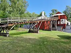 Rope railway for charcoal to the blast furnace