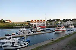 View of the village harbor