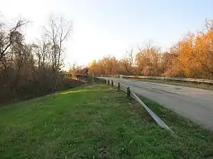 County Road 42 bridges Oyster Creek at English.