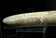 Image 13Possibly the oldest surviving map has been engraved on this mammoth tusk, dated to 25,000 BC, found from Pavlov in the Czech Republic. (from History of cartography)