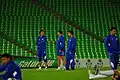 Training session with his Cruz Azul team on an away match at the football Club Santos Laguna Corona Stadium in Torreón, Coahuila, México