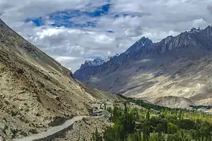 Road in lower Hushe Valley